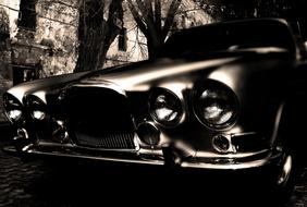 Old retro Dark Car