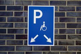 Disabled Parking sign wall