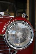 headlight red auto fiat close up