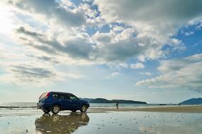 Car Beach water