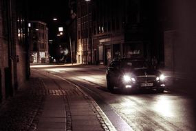 Car Night Copenhagen street