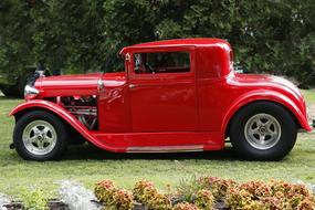 Vintage Car Automobile red