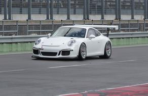 white Porsche Sports Car