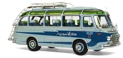 old bus on white background