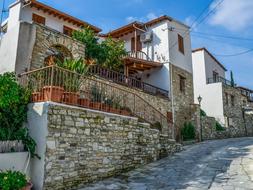 street panorama in the Kalavasos village, Cyprus
