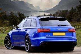 Car blue audi
