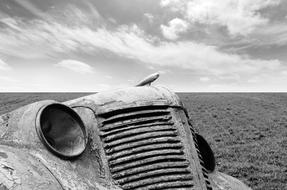 Car Old Black and white