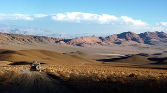 Truck on a mountain road