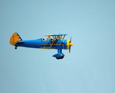 Vintage Bi-Plane in flight