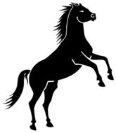 horse ride silhouette drawing