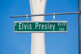 Elvis Presley Road sign