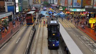 Hongkong Tram Asia street