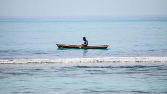 man in Boat on water