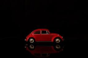 Car Toy Red Side black background