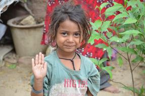 portrait of Street Child in India