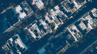 aerial photography of city buildings