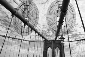 Steel Bridge Brooklyn black and white