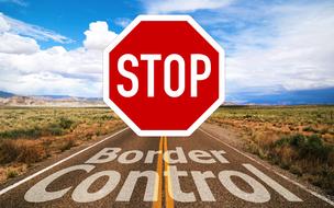 Border Control Stop sign