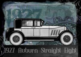 vintage car on poster