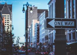 Detroit Street Sign one way