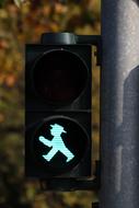 Little Green Man Traffic Lights city