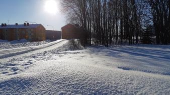 Road Solar Winter snow