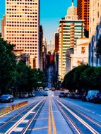 Cars on road in San Francisco California