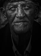 Old Man Portrait black white