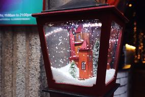 Illuminated Old Christmas lamp