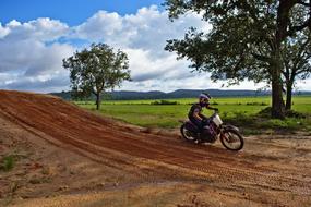 Motocross Landscape trees