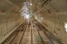 inside of Airplane Cargo Bay