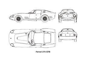 ferrari car vintage drawing