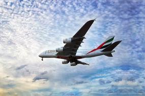 Emirates Airlines white sky