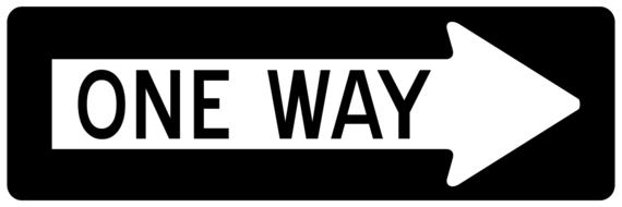 arrow one way sign drawing
