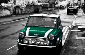 British Racing Green Rover Austin car