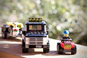 Lego Game Children on a blurred background