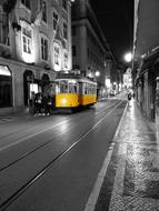 cityscape of Portugal Lisbon tram