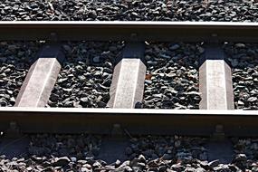 Gleise Railway Rails in the sun close-up