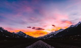 Switzerland Sunset red