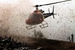 Helicopter transport Mountain