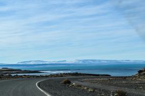 landscape of Road Mountain and blue sky
