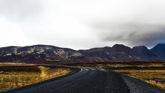 Iceland Road mountains