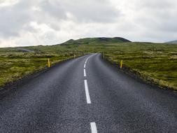 highway in the countryside on a cloudy day