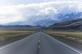 asphalt road in Altai in Russia