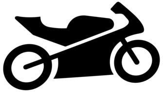 motorcycle silhouette as a drawing
