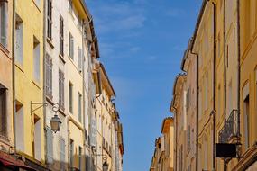 Street House and blue sky