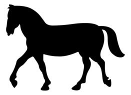 black silhouette horse drawing