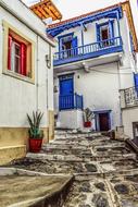 street in the village of greece