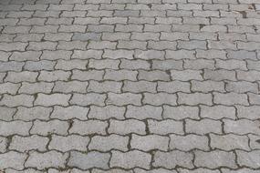 Close-up of the beautiful, patterned paving stones, on the street