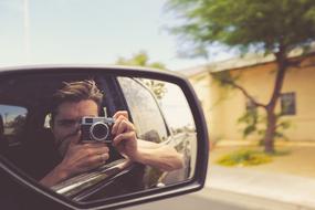 Car Side Mirror man